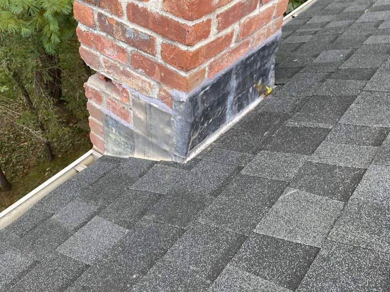 Chimney Flashing & Shingles project on the South Shore by CB Builders Corp.